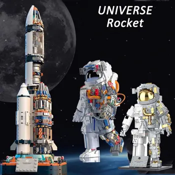 Творчески аэрокосмический космонавт астронавт градивен елемент на MOC Механичен исследующий астронавт Робот Тухли игра за награда момчета