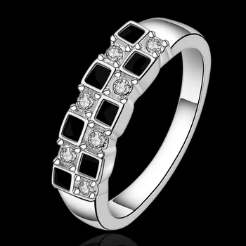 Модни дамски сребърни пръстени от сребро, проба 925, бижута, елегантна, красива мила дама, жените сватба, безплатна доставка