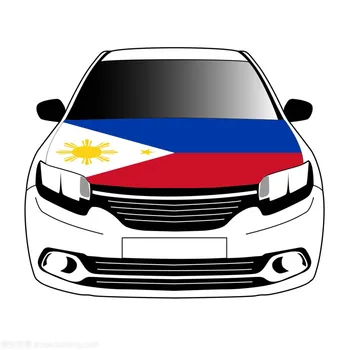 знамена на Филипините, знамена върху капака на предния капак на автомобила 3,3x5ft/5x7ft от 100% полиестер, банер реклама на предния капак на автомобила