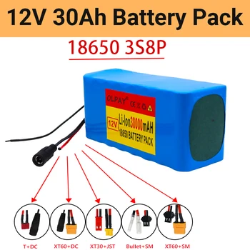 Акумулаторна батерия 12 v 30. а, благородна супер преносима акумулаторна литиево-йонна батерия dc 12 от 30 000 ма, акумулаторна батерия 12,6 В 30 ah