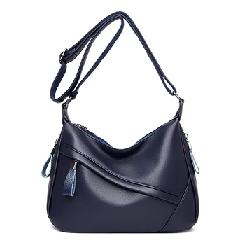 Реколта дамска чанта за през рамото от мека изкуствена кожа, дизайнерски луксозни пътни чанти през рамо, дамски чанти, за пазаруване с горната дръжка