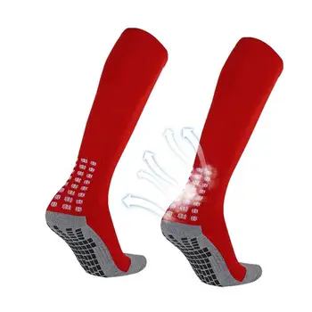 Мини футболни чорапи мъжки и женски нескользящие футбол баскетбол тенис спортни чорапи с превземането на чорапи за Колоездене, конна езда