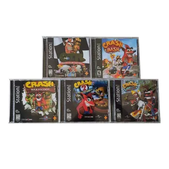 PS1 Копие на диск Crash Bandicoot Series Отключване на конзоли Station 1 на резервни Части за видео игра с ретро оптично двигател