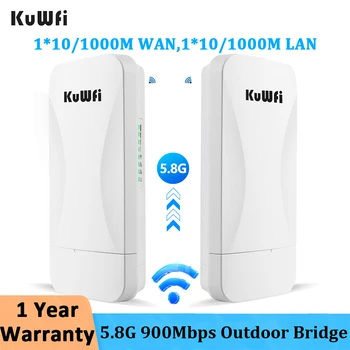 KuWFi 2 КМ Long Range Открит CPE 900 Mbit/5 Ghz Безжичен Ретранслатор Удължител Точка за Достъп за WiFi AP Мост Wi-Fi Покритие за Камерата