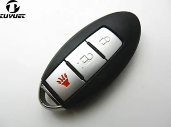 Със странична канавкой, 3 бутона, заготовки за ключове на автомобила за Nissan Tiida Sylphy Livina Qashqai Smart Remote Shell Key + нож за ключове