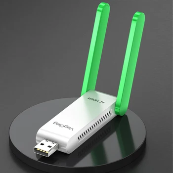 Двухдиапазонная Мрежова карта USB 802.11 a/b/g/n/ac 1400 Mbps Безжичен Приемник Ключ с Антена WiFi Адаптер Ключ 2,4 G 5G 6 Gigabit