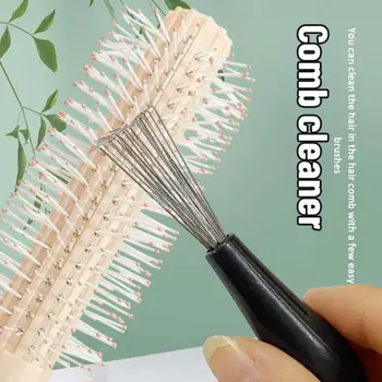 Гребен-четка за коса, препарат за почистване на метал, вграден инструмент за премахване на косата, пластмасова дръжка, гребен за коса четка, аксесоари за почистване Гребен-четка за коса, препарат за почистване на метал, вграден инструмент за премахване на косата, пластмасова дръжка, гребен за коса четка, аксесоари за почистване 0