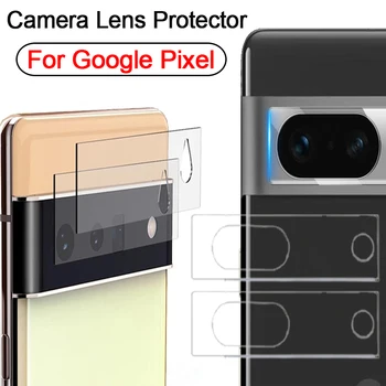 За Google Pixel 6/7 Pro 6A 7A задната камера защитно фолио за обектива от прозрачно закалено стъкло, защитно покритие за екрана на камерата