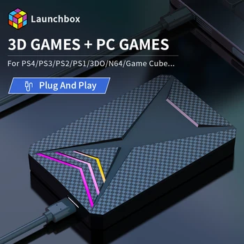 Launchbox 2 TB Твърд диск с 3D/Компютърни игри За PS4/PS3/PS2/PS1/WII/WIIU/N64/Sega Saturn Ретро Игри на Външния хард диск за КОМПЮТЪР /Лаптоп