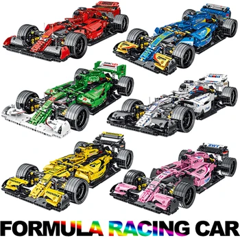 1084 бр. технически конструктори за скоростни състезания от Формула 1, класически модел автомобил, производител, монтаж, автомобил, тухли, играчка за момчета, подарък за дете