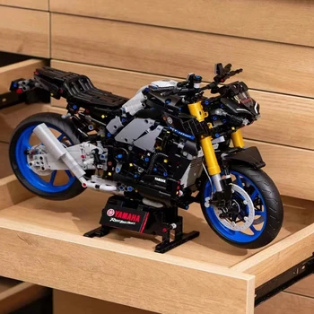 Moc 42159 1478 бр. Yamahas Mt-10 Sp Мотоциклет Технически Тухли Строителни Блокове Играчки За Деца Подаръци на Момчето За Рожден Ден