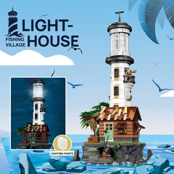 Творчески строителни блокове Lighthouse 21335, технически електрически светлинни тухли, събрани класически модели, детски играчки, подаръци за момчета и възрастни