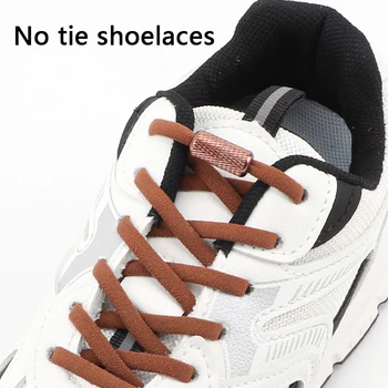 Ластични шнурове полукръг Маратонки Мързел Adult Quick Shoe Дантела Гумени ленти на Ремък, без да завязок Обувките с метален ключ Аксесоари за обувки