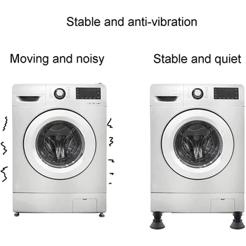 8X Поставка за перални машини с Регулируема по височина анти-вибрационни накладки за краката на пералната машина за пералня и сушилня 8X Поставка за перални машини с Регулируема по височина анти-вибрационни накладки за краката на пералната машина за пералня и сушилня 1