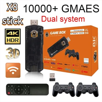 Игрова Конзола X8 4K UHD 3D 10000 Jogo Ретро Конзоли За TV Box с WiFi Smart TV, iptv Android10 H313