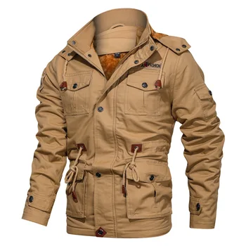 Модерно мъжко яке, ежедневни мъжки яке с качулка размер плюс, руното утепленная ветровка, дрехи, сако, мъжки якета за мъже