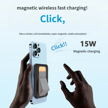 Магнитен банка за захранване на 10 000 ма, безжично зарядно устройство, 20 W, супер бърз мини-банка захранване за iPhone 14 13 12Pro, преносим външен батерия Магнитен банка за захранване на 10 000 ма, безжично зарядно устройство, 20 W, супер бърз мини-банка захранване за iPhone 14 13 12Pro, преносим външен батерия 4