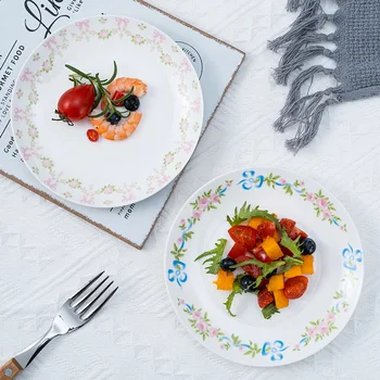 Корейската проста керамична чиния, 6-инчов малка чиния, креативна чиния за закуски с плодове пеперуда, цвете чиния за съхранение на печене, отломки от чиния, хлебная чиния