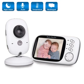Електронен следи бебето VB603 с 3.2-инчов LCD дисплей, видео домофон, камера за наблюдение, защита и сигурност за новороденото бебе
