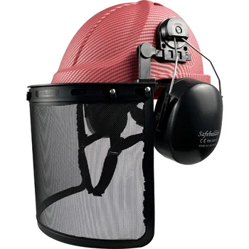 CE Нова предпазна каска за горското стопанство с козирка на Окото защитна маска за лицето, за работа верижни триони Вафен от ABS-пластмаса ANSI Индустриална работна шапка за защита на главата