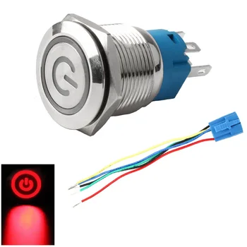 Автомобилна многофункционална бутон за включване-изключване от led символ на храни, предназначени за широк спектър от електрическото оборудване на 5A/250VAC