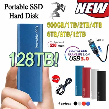 Преносим Външен Твърд диск SSD с капацитет 1 TB Type-C USB 3.1 Високоскоростен 500 GB Външен Диск Твърди Дискове За Преносими компютри /Windows /mac
