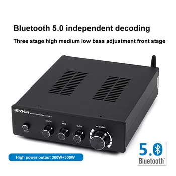 DLHiFi AP55 TPA3255 2,0 300 W + 300 W Стерео Bluetooth 5,0 Силен Бас Hi-Fi Домашен Цифров Усилвател с вграден блок за захранване