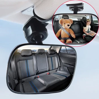 Детско автомобилно огледало с безопасни преглед на Огледалото на задната седалка, обърнато към детето отзад отделение за грижа за бебета Квадрат безопасността на детето Детски монитор Автомобилни аксесоари