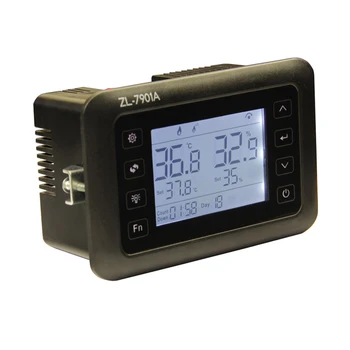 ZL-7901A LCD PID-регулатор на температурата и влажността, LCD дисплей, пълен автоматичен контролер на инкубатора с датчици ZL-7901A LCD PID-регулатор на температурата и влажността, LCD дисплей, пълен автоматичен контролер на инкубатора с датчици 0