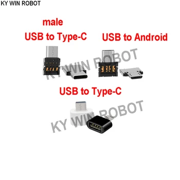 Конвертор се свържете OTG адаптер Type-C към USB конектора на мобилен телефон U disk