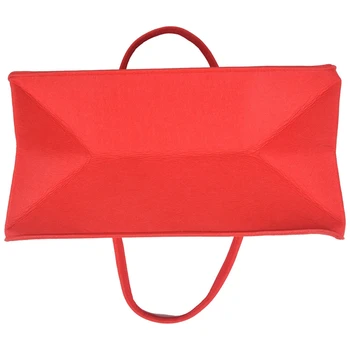 10-кратно войлочный чантата си, филцови чанта за съхранение, ежедневна чанта за пазаруване с голям капацитет - червен 10-кратно войлочный чантата си, филцови чанта за съхранение, ежедневна чанта за пазаруване с голям капацитет - червен 3