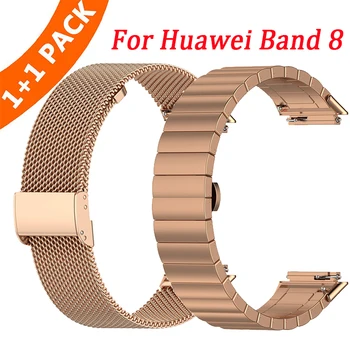 Каишка за часовник Huawei Band 8 Smartband каишка от неръждаема стомана за Band Honor 7 6 гривна Correa за huawei band 7 6 pro гривна