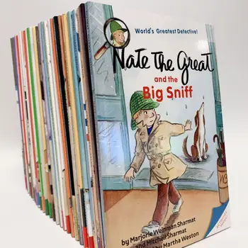 27 книги Нейт големите английска Детска книжка с картинки, калъф за изучаване на английски език, е детективска история, развитие на играчка, английски сборник с разкази