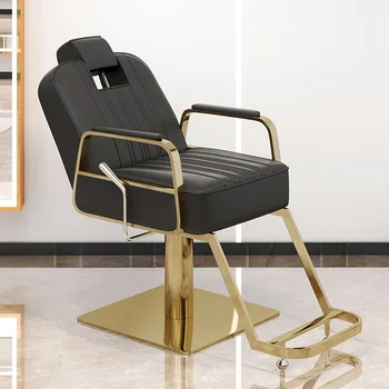 Стол с възможност за сгъване на облегалката, коса стол, коса стол, въртящо се столче за стилист, коса стол за грим, шампоан, на рецепцията, мебели за интериора на Sillas