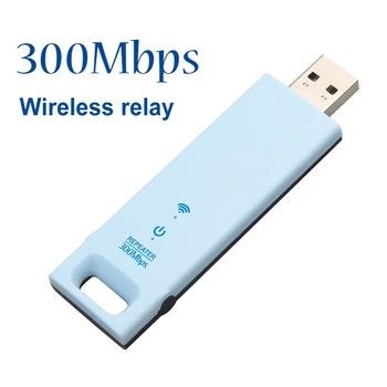 USB WiFi ретранслатор Преносим USB 2.0 WiFi ретранслатор с широк обхват 2,4 G 300 Mbit/с Щепсела и да играе за вътрешна и външна употреба