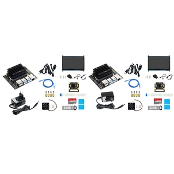 За в jetson Nano 4G Development Kit С камера, 800 W + Мрежов кабел + 32G USB устройство + 64G SD карта + Четец + захранващ Кабел