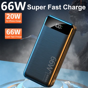 66 W Супер Бързо Зареждане на Power Bank 20000 ма за iPhone 14 Huawei P50 Xiaomi Samsung Преносимо Външно Зарядно Устройство Powerbank
