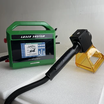 ЛАЗЕРНА мини-преносим 8-килограммовая ръчна машина за етикетиране на влакна, удобна за носене, обзавеждане с метална и пластмасова логото на HJZ