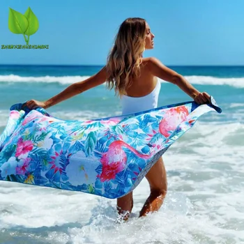 Плажна кърпа быстросохнущее купальное кърпа без пясък, впитывающее фламинго, компактно плажна одеяло, лесно кърпа за къпане на плажа