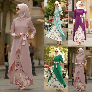 Мюсюлманските комплекти Ислямска облекло Модерен женски костюм, турски, Дубай, Арабски Ейд Мубарак, след традиционната културна ежедневни облекла