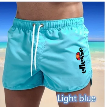 Маркови мъжки плажни шорти, къси панталони за фитнес от быстросохнущего материал, летни топене, ежедневни спортни къси панталони, мъжки шорти за плуване