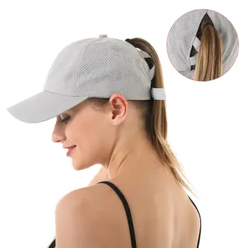 Летни нови бейзболни шапки с кон опашка за жени, окото дишаща солнцезащитная шапка, шапка шофьор на камион, регулируеми спортни шапки за бягане на открито