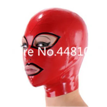 Секси дамски маска от латекс, каучук върху цялата глава, качулка, фетиш-маска за cosplay, с цип отзад, зашити на поръчка XS-XXL