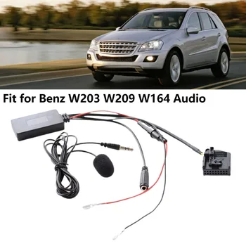 Bluetooth Съвместим Адаптер Aux Кабел За Benz Audio W203 W209 W164 W163 R129 Bluetooth-съвместими 5.0 AUX Кабел за Микрофон