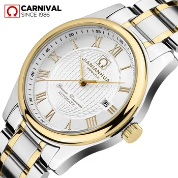 Кралят на марката Модерен бизнес автоматични часовници за мъже Луксозен син сапфир календар Механични ръчни часовници водоустойчиви Reloj Hombre