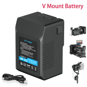 Батерията е с V-Образно Затваряне на BP-222 V-Lock Батерия за Sony V-Lock BP Batteries Камера С Led Подсветка, за излъчване на Видео Blackmagic URSA Mini Pro