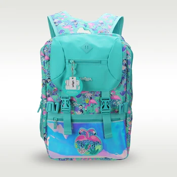 Австралия Smiggle оригиналната детска, училищна чанта на рамото за момичета, раница с хубав фламинго, ученически пособия на 10-12 години 18 инча