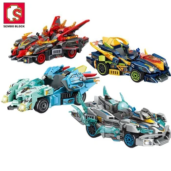 SEMBO BLOCK Race Hyper Car Детски играчки, тухли, супермобиль, строителни блокове, ролеви игри, комплекти за подбрани модели, подаръци за възрастни