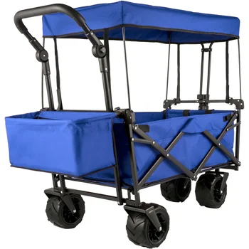 Сгъваема количка е стейшън вагон (истейт, Сгъваема градинска количка със сянката количка за плаж, количка за съхранение пазаруване