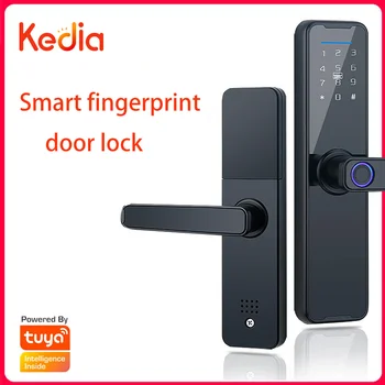 Sasha WiFi умен заключване на пръстови отпечатъци, система за заключване на вратите електронен със смарт карта парола ключ за отключване на USB аварийно зареждане на анти-кражба врата